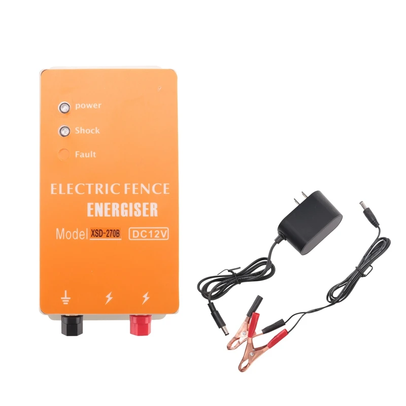 

AT35 10KM Electric Fence Solar Energizer Charger Controller High Voltage Horse Cattle Poultry Farm Animal Fence Tools