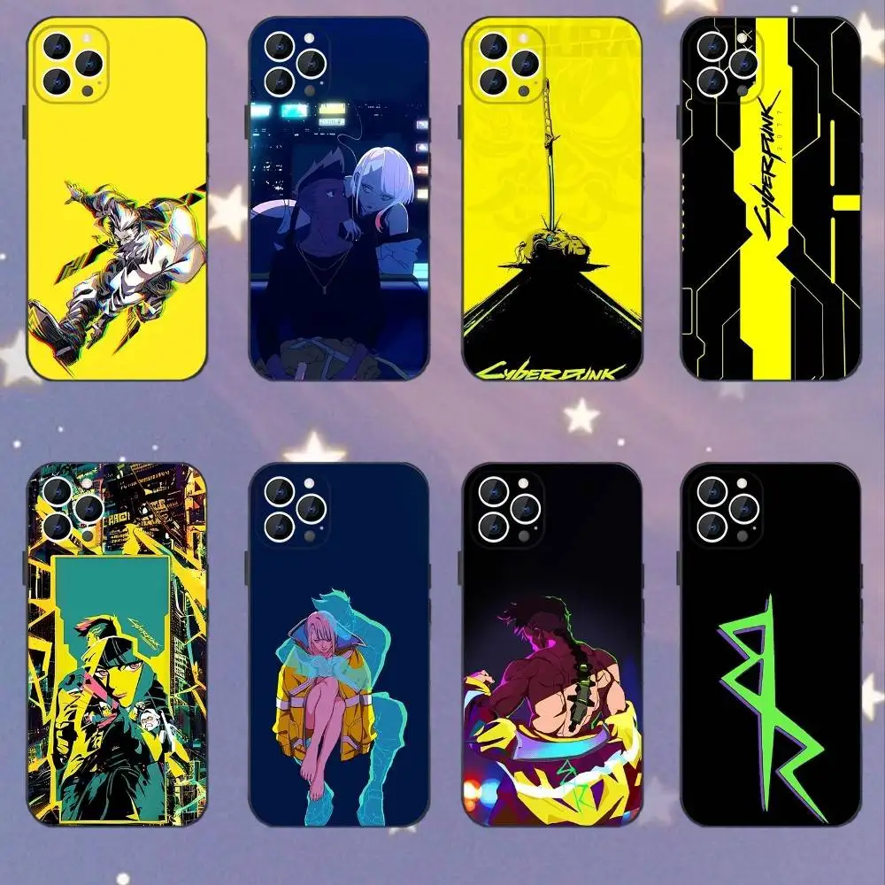 

David Martinez C-Cyberpunk Phone Case For iPhone 16e,16,15,14,13,12,11,Pro,X,XS,Max,XR,Plus,Mini Soft Black Cover