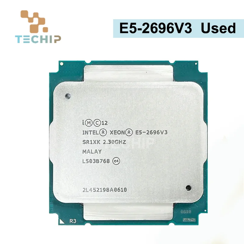 

E5-2696 v3 E5 2696v3 E5 2696 v3 2.3 GHz Used 18-Core Twenty-36-Thread 45MB 135W CPU Processor LGA 2011-3 Intel Xeon