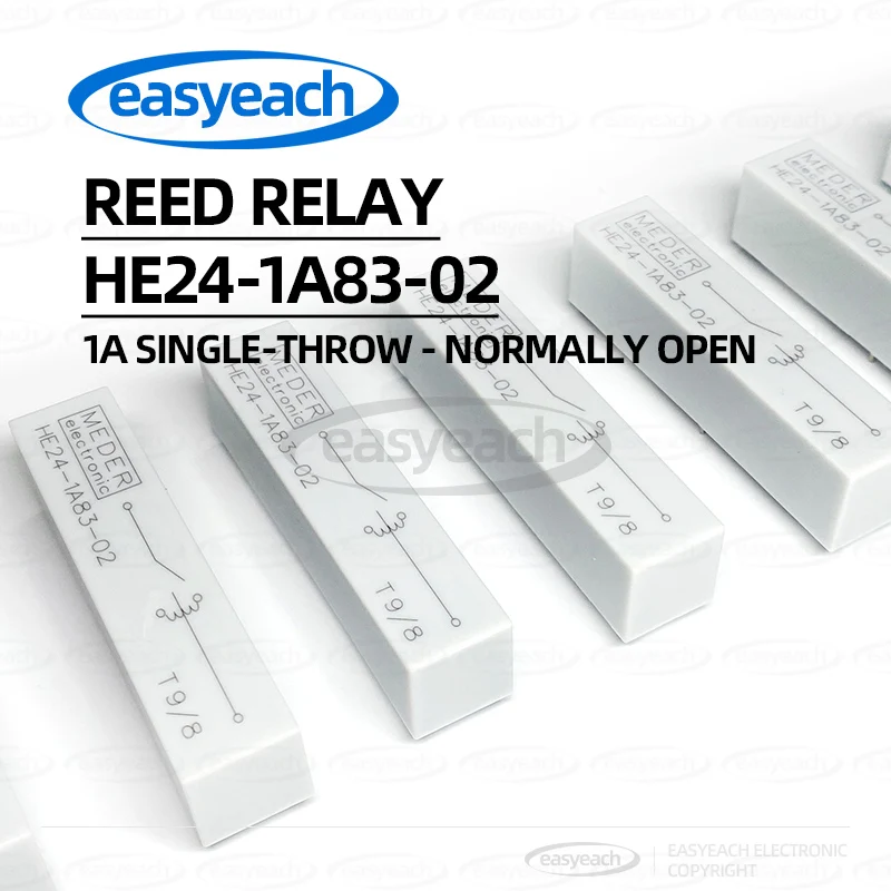 HE24-1A83-02 Reed Relay 24VDC Reed 10KV NO High Voltage Relay 1A Single Pole Single Throw Normally Open