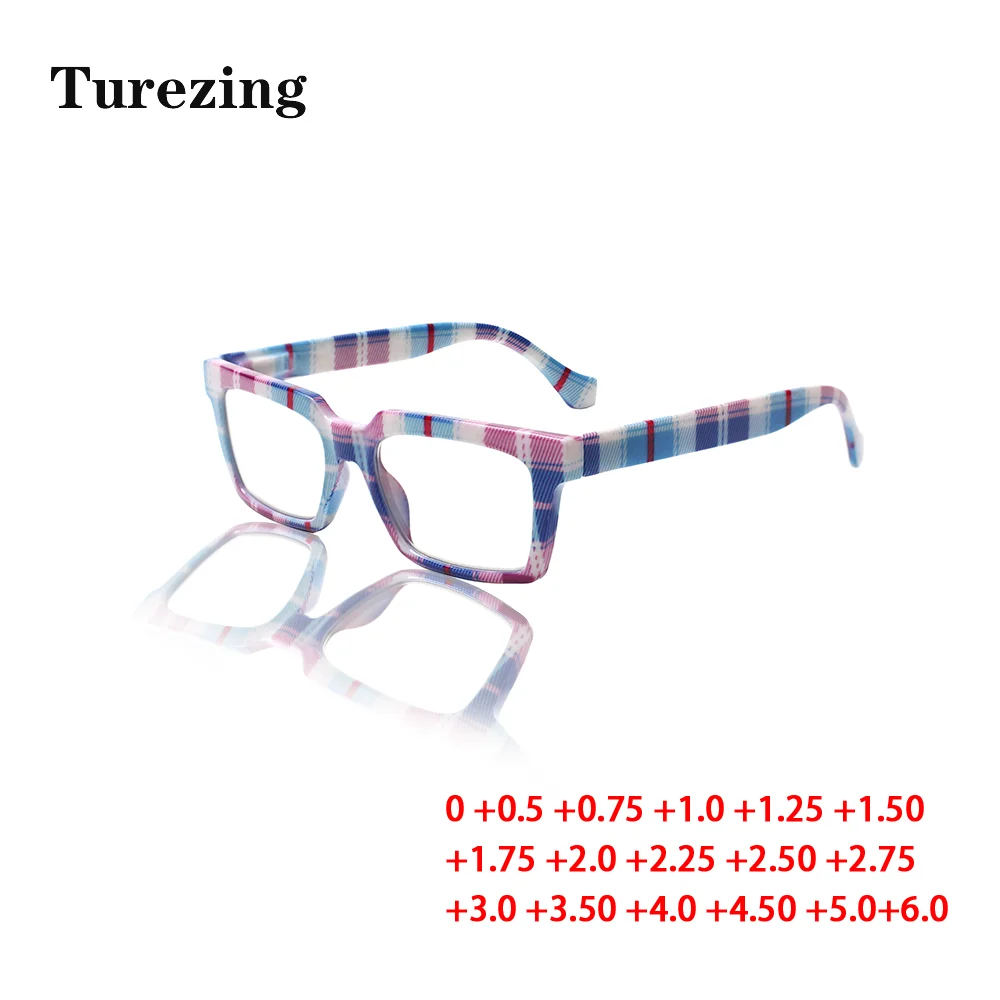 

Turezing 5 Pack Men Women Fashion Oversized Square Reading Glasses Large Frame Presbyopia Eyeglasses Diopter+0+1.0~+6.0