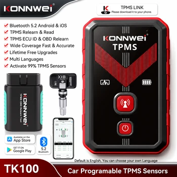 TK100 TPMS Programming Tool – 315/433MHz Tire Pressure Sensor Activator & TPMS Reset Diagnostic Tool for Compatible Vehicles, Free Lifetime Upgrades 1