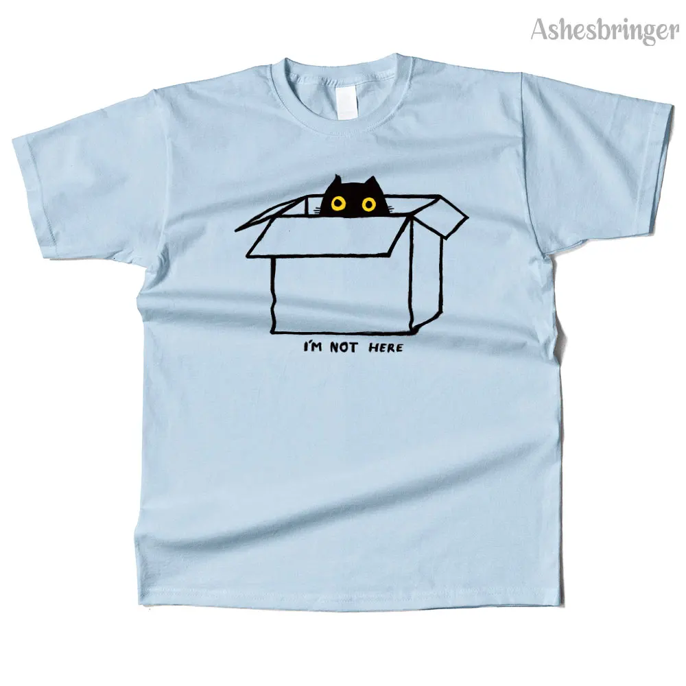 Mens Cotton I'm Not Here Graphic High Quality T Shirt Street Casual Style Tee for Men and Women