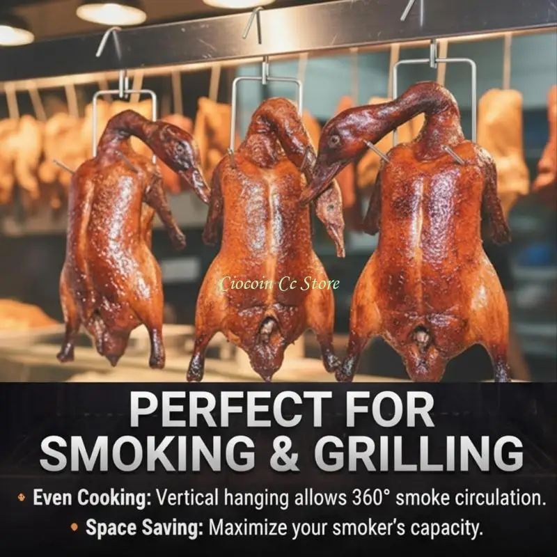 X90F Heavy Duty Nonrust Steel Hooks For Secure Hanging Beef Chicken Fish