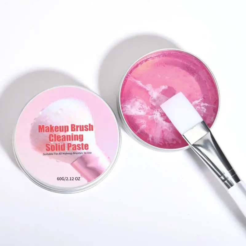 60g 메이크업 브러쉬 뷰티 스펀지 클렌징 비누 멀티폼 클리닝 바 (파우더 퍼프용, 메이크업 리무버 클리너 비누)