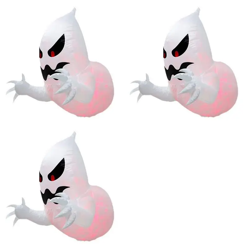 【NEW-SALE】3Pcs 1Mx0.9M Halloween Inflatable Ghost Horror Window Ghost Foldable Balloon Outdoor Courtyard Garden Decoration