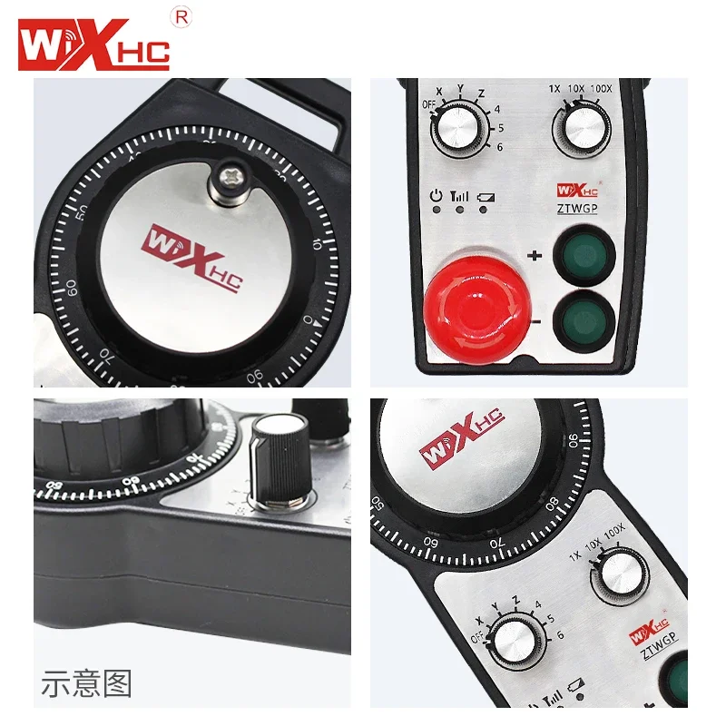 ZTWGP 6Axis Wireless Remote Controller CNC Control MPG Handwheel with Estop button Customized Functions for Machining Centre