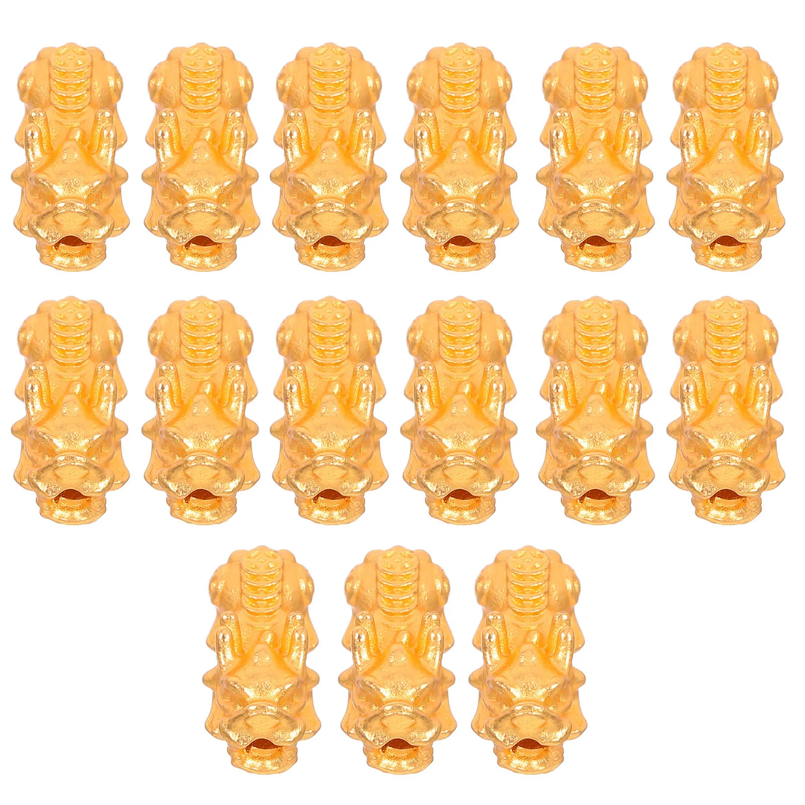 

15Pcs Gold Silver Pixiu Spacer Beads 3D Metal Feng Shui Lucky Charms Large Hole for Bracelet Necklace Craft Disc Spacer Beads