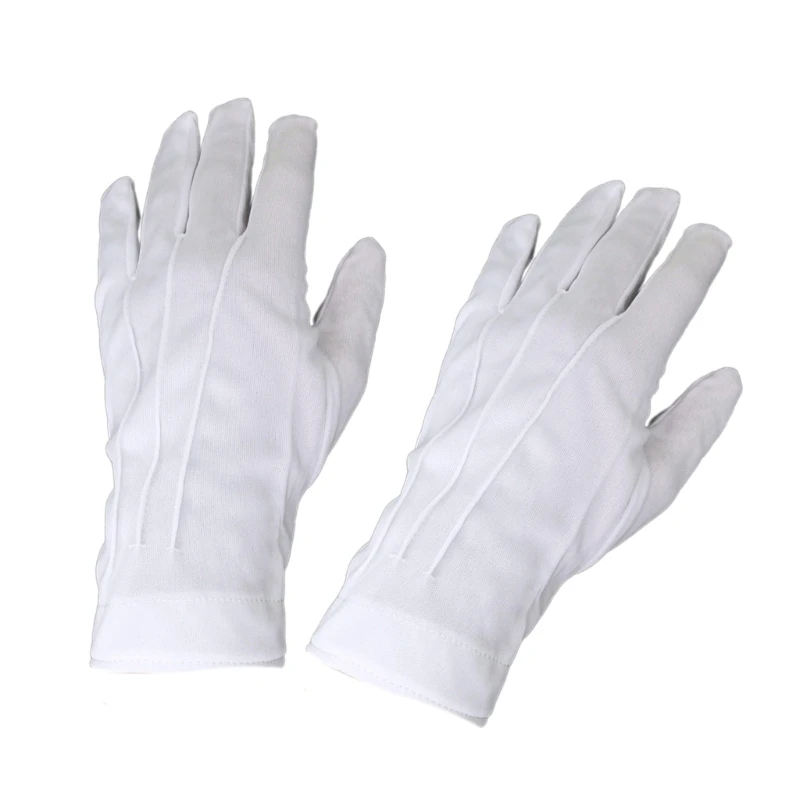 New White Adult Gloves for Funeral Formal Tuxedo Parades Costume Gloves Halloween