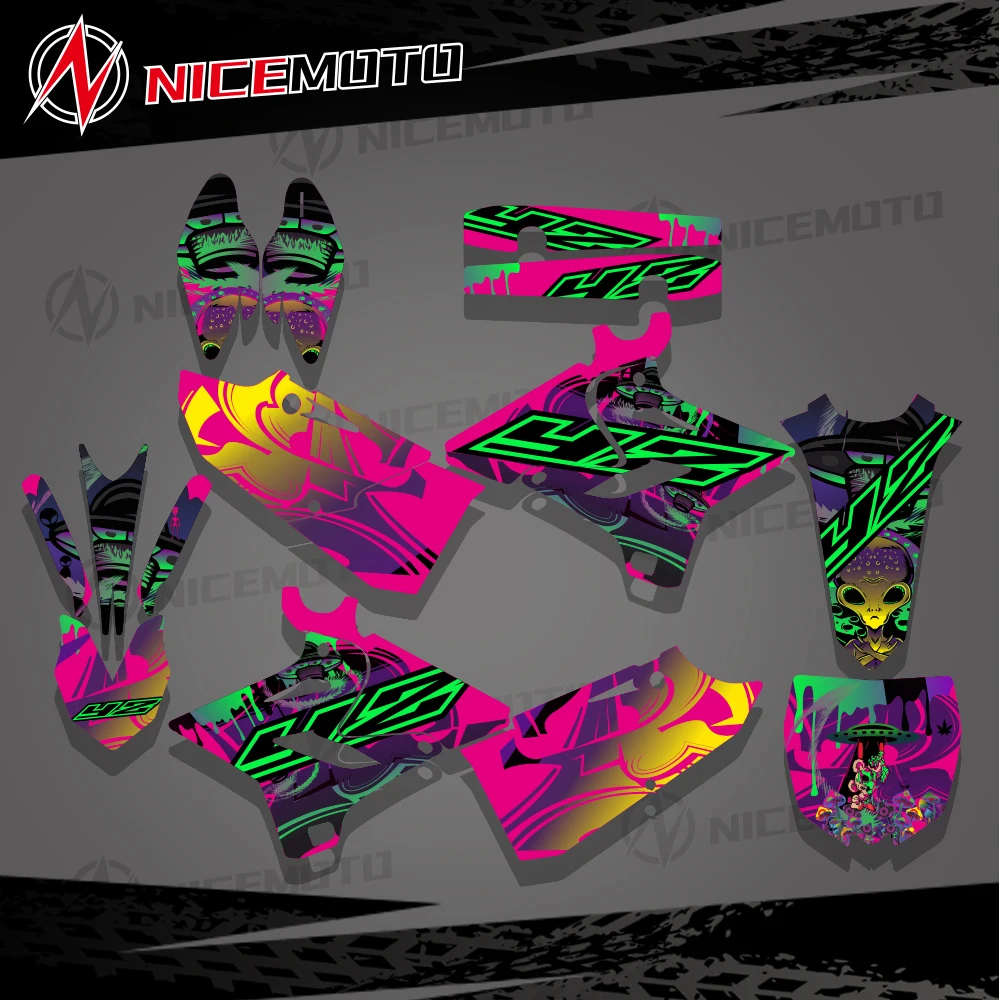 For YAMAHA 2015 - 2021 YZ125 YZ250 2016-2021 YZ250X Full Graphics Decal Stickers Kits Number Name Custom