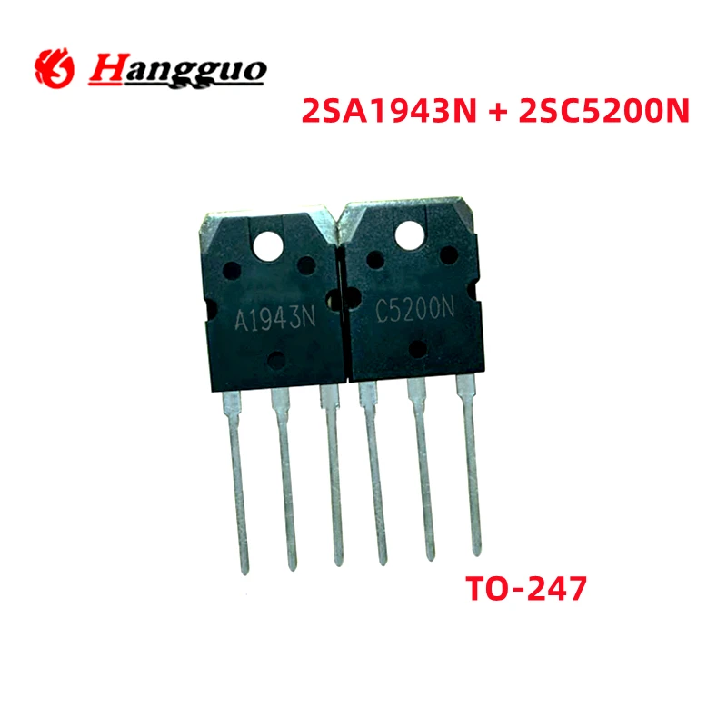 20 PCS =10pair Original 2SA1943N 2SC5200N A1943N C5200N TO-247 TO-3P power amplifier pair transistor