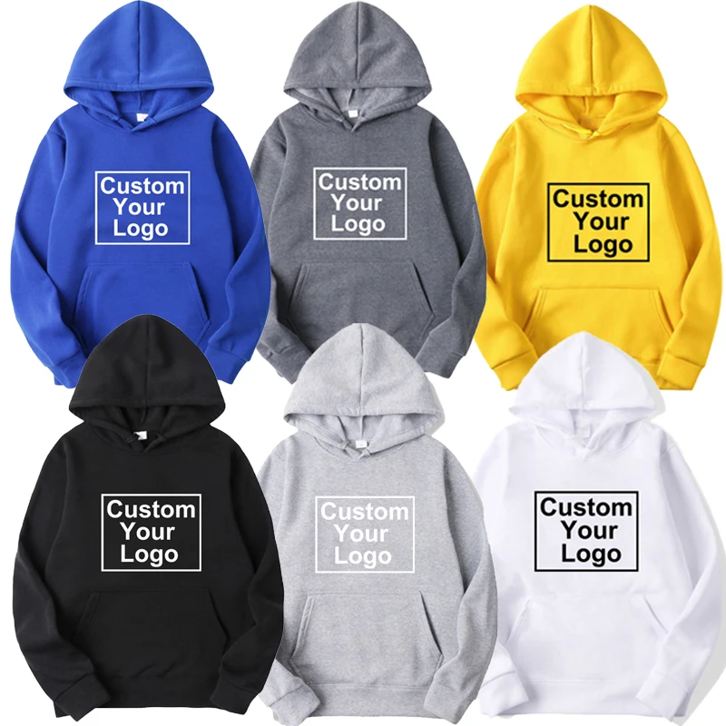 Fashion Customize your logo Hoodie For Man Women Winter Autumn Casual DIY Printed Hooded Sweatshirts Plus Size