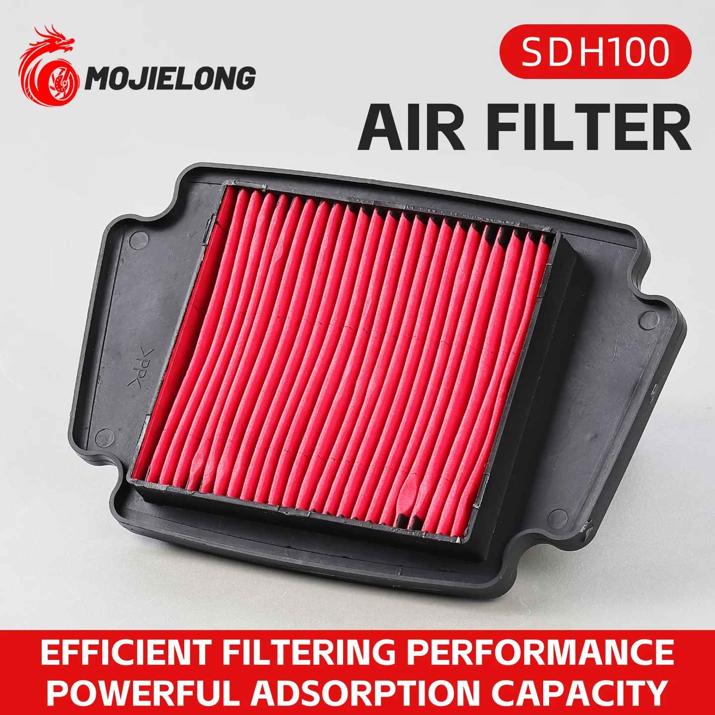 Motorcycle air filter, suitable for Honda SDH100-41, SDH100-42, SDH100-43, SDH100, SDH 100, 100cc, and Wave models.