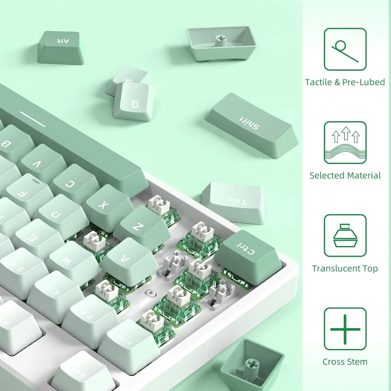 مفاتيح خطية لمهاجمة القرش قبل التشريب ، 3 دبوس ، 45 جيجابايت ، فتحة RGB SMD ، مفاتيح مفاتيح MX ، مجموعة ديي ، لوحة مفاتيح اللاعب Barebones ،