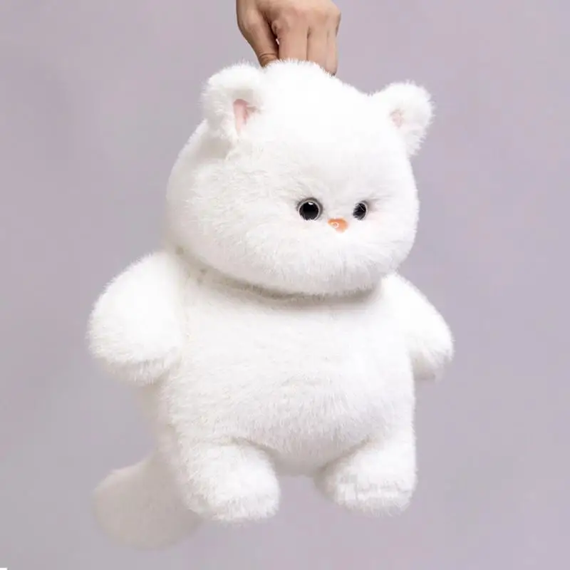 Plush Cat Animal Fluffy Plush Fat Cat Stuffed Anima Cute Fat Cat For Sofa Pillow Decoration Reading Companion Kids Birthday