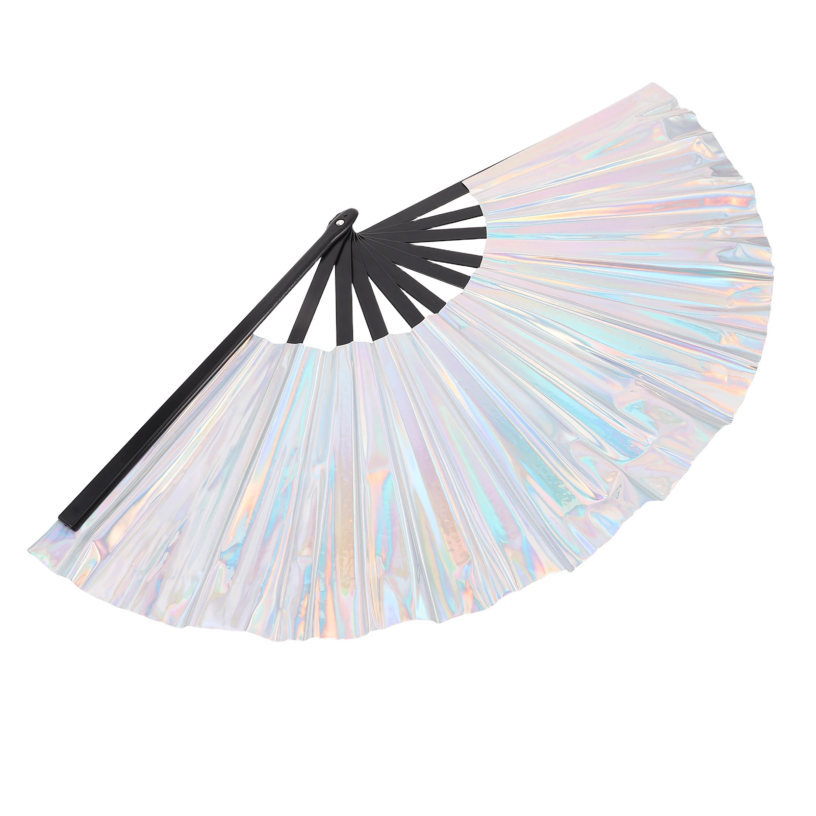 

Tai Chi Foldable Hand Small PVC Manual Rave Carnival Dance Props Handheld Fans Folding Fans For Women Yoga Fitness