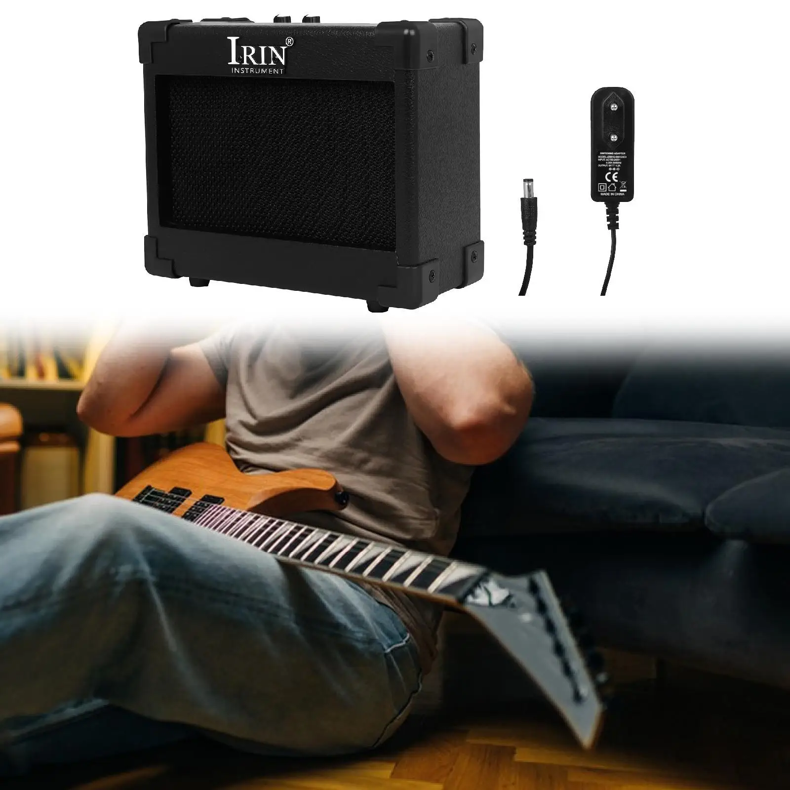 

Electric Guitar Amplifier Guitar Amp Tone Volume Control Input AUX Jack Guitar Speaker Mini Bass Amp for Beginner Live Streaming