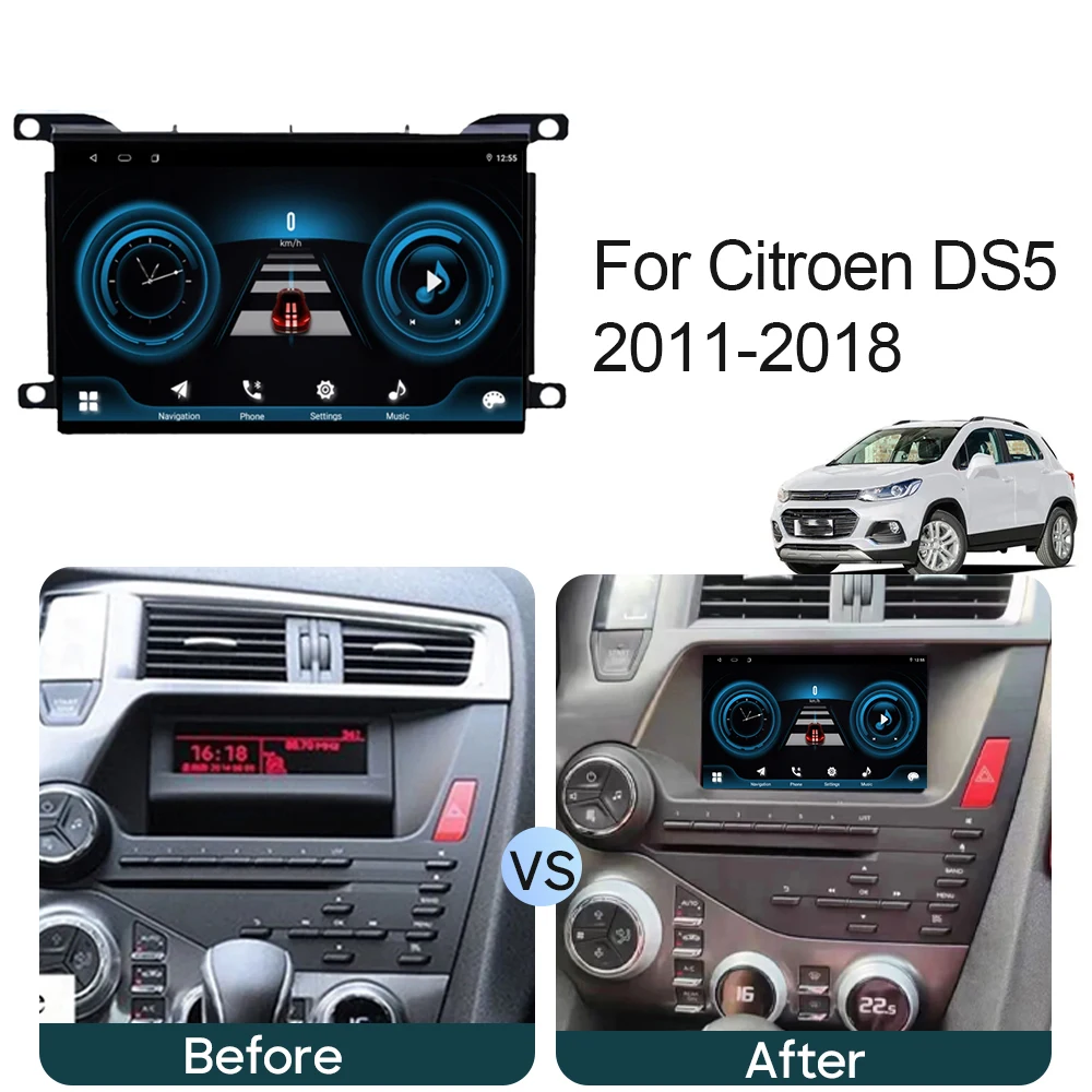 Android 13 For Citroen DS5 2011 2012 2013 2014 2015-2018 Car Radio Multimedia auto Player GPS headunit Carplay GPS Navigation 4G