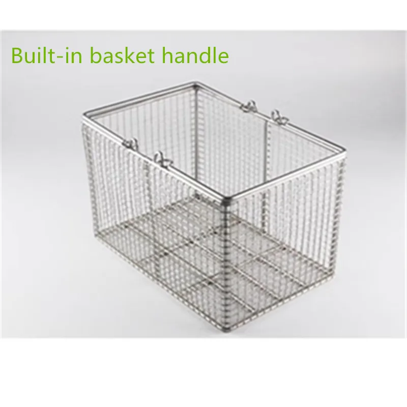 Customized 304 Stainless Steel Sterilization Basket, Rectangular Storage Mesh Basket, Ultrasonic Cleaning Basket Filter