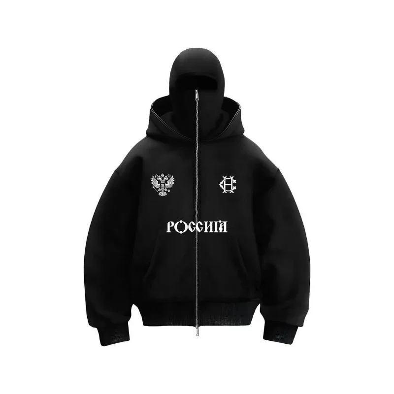 Y2K zip up Hoodie Autumn Winter New Fashion Double Hat Unique Design Sweatshirt Oversized Men Women Hip Hop streetwear Hoodie