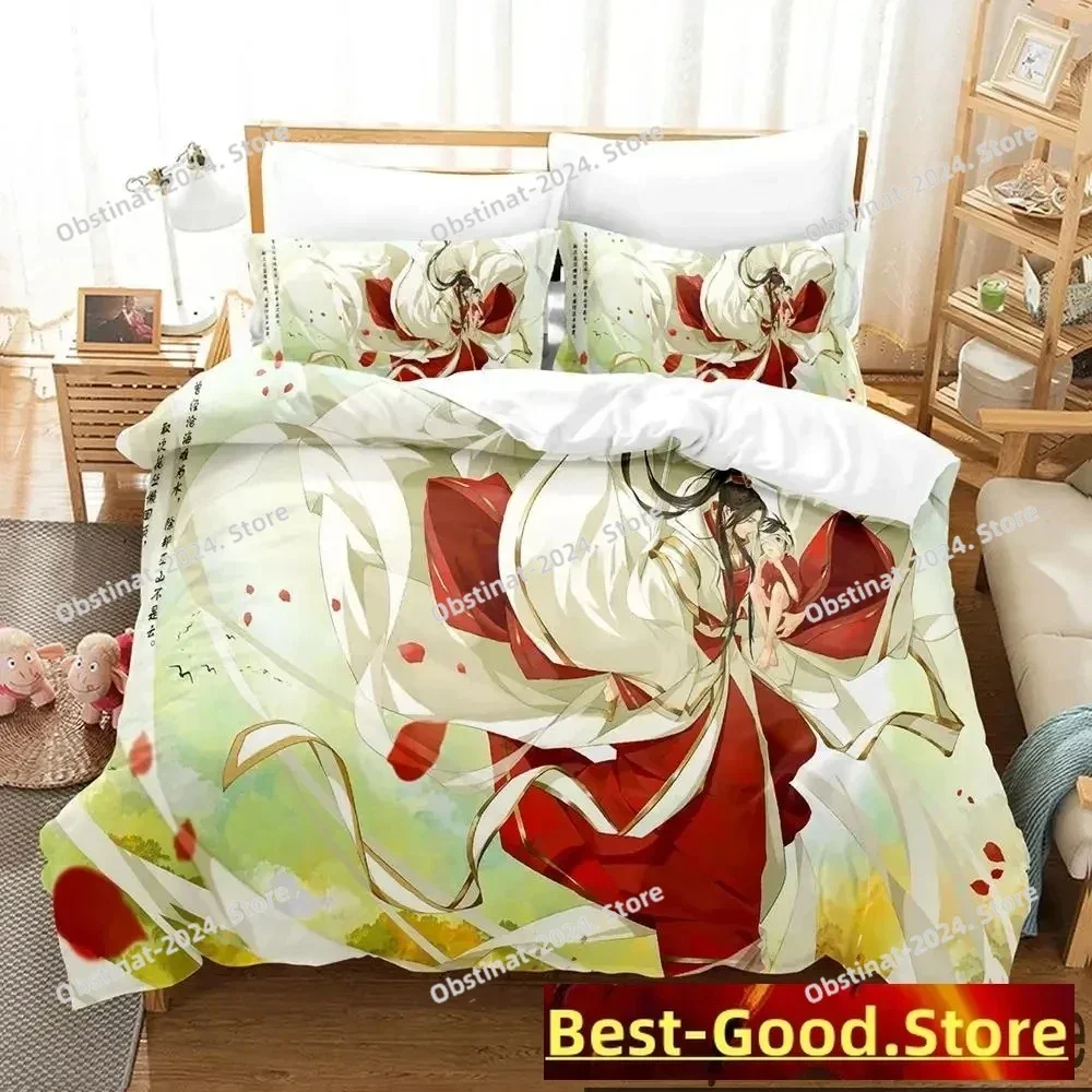 Heaven Official's Blessing Tian Guan Ci Fu 3D Printing Comforter Bedding Set,Duvet Cover Quilt Cover Pillowcase,King Queen Size