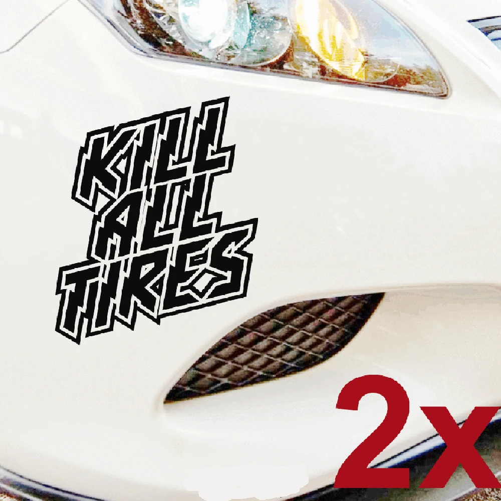 2Pcs Kill All Tires Dc Ken Block Car Sticker Decal Bumper  Window Car Hoonigan Sticker