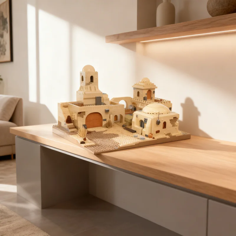 

3618 деталей MOC SW: Модель-конструктор «Кантина Мос Эйсли» с Татуина (ремейк), модель звездолета для сборки, игрушка-подарок, креативный коллекционный предмет для демонстрации на столе