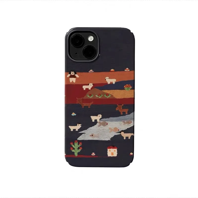 

Ins Korean Rural Animal Design Case for IPHONE 17 16 ProMax 15 14 Plus 13 12 MINI 11 PRO 16Plus XR XS MAX Acrylic Phone Cover