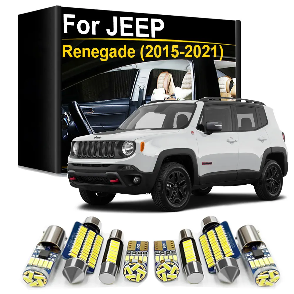 

Interior LED Light Kit Canbus For Jeep Renegade 200 800 1000 2015 2016 2017 2018 2019 2020 2021 Car Accessories Auto Parts