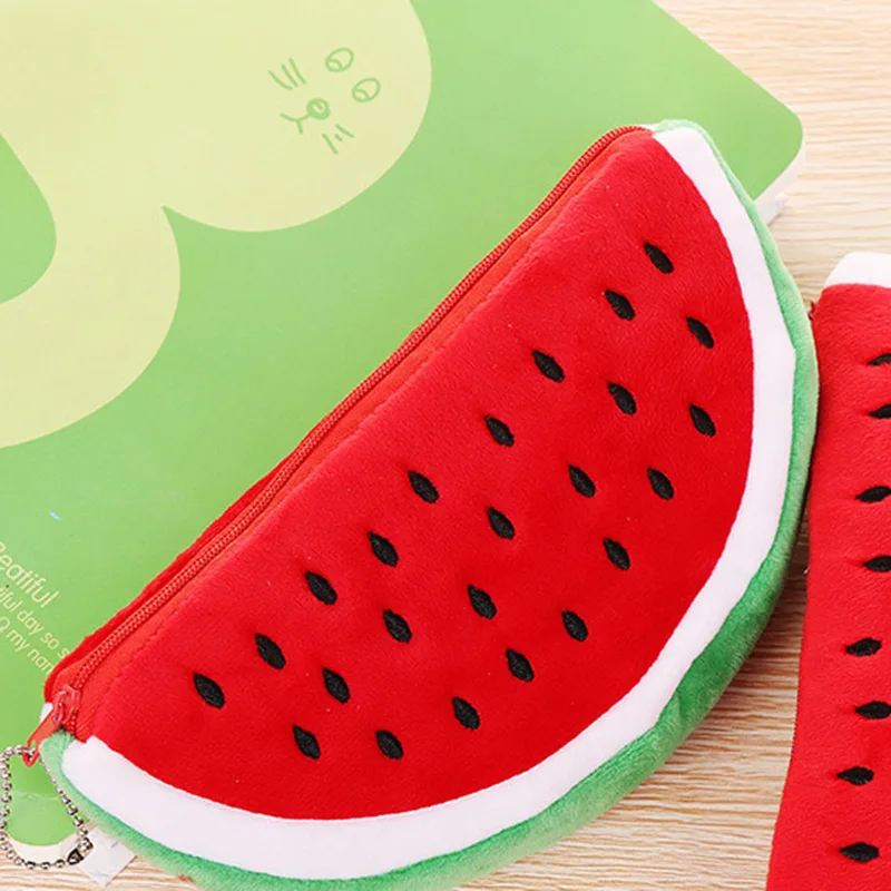 Women Cosmetic Bag Fashion Watermelon Plush Zipper Makeup Organizer Pouch Bag for Travel Storage Necessary Beauty Case