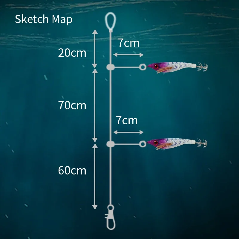 99 مللي متر 6.5 جرام أفقي خشبي الروبيان الحبار الطعم مضيئة Egi الحبار الصيد إغراء الأخطبوط الحبار البحر الصيد المسار