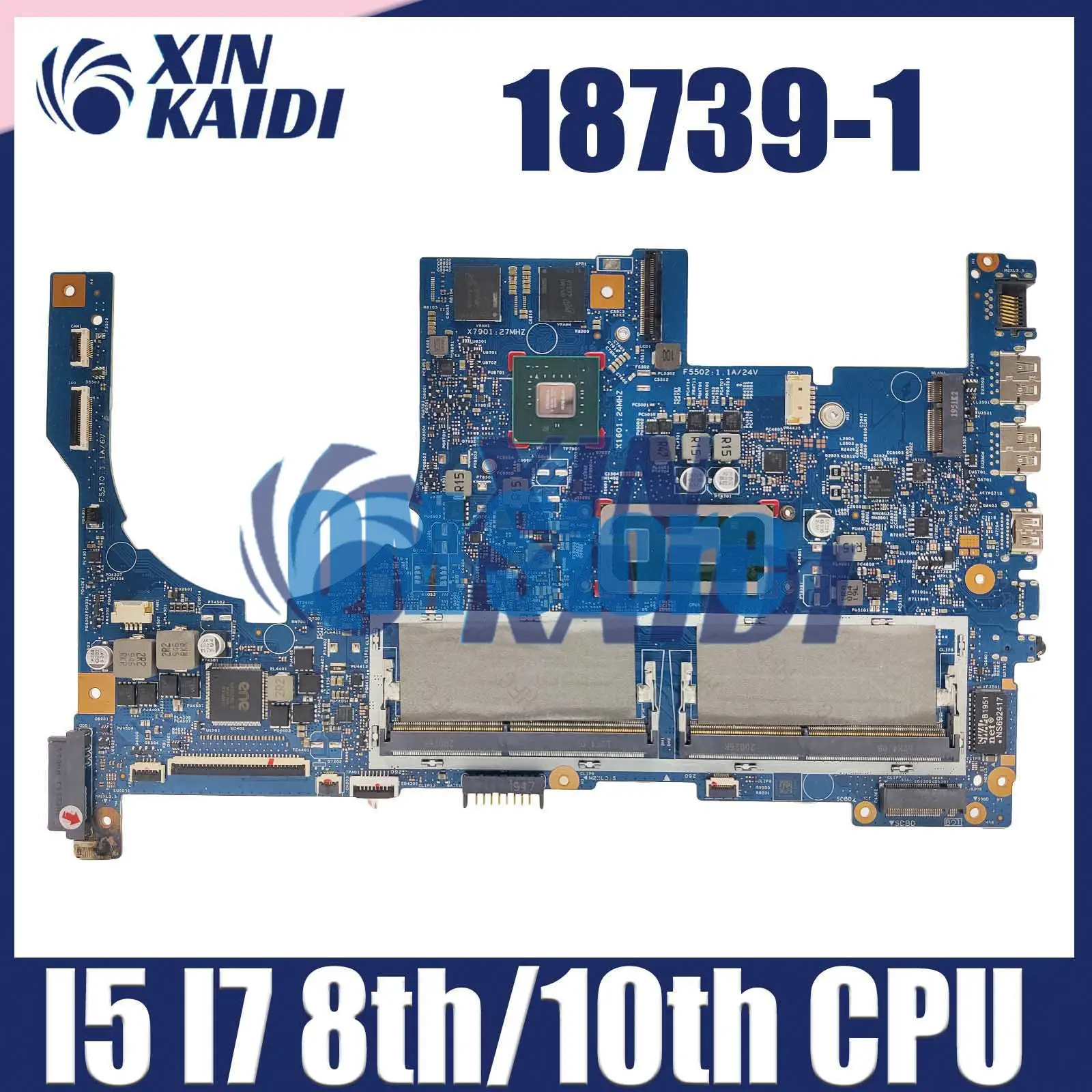 Notebook Mainboard For HP Envy 17-CE L52451-601 L71621-001 18739-1  Laptop Motherboard With CPU I5 I7 8th 10th Gen MX250 4G