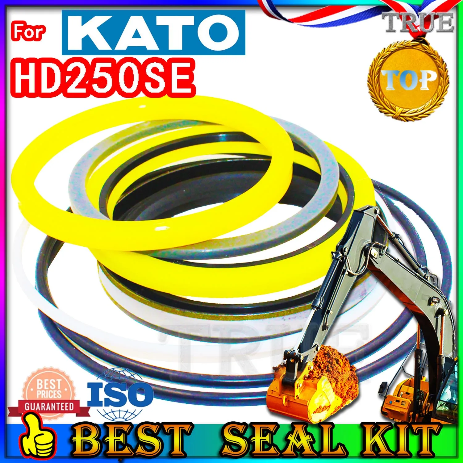 For KATO HD250SE Oil Seal Excavator Repair Kit Boom Bucket Arm Hydraulic Cylinder Track Shaft Gear box Backhoe Blade Orginal