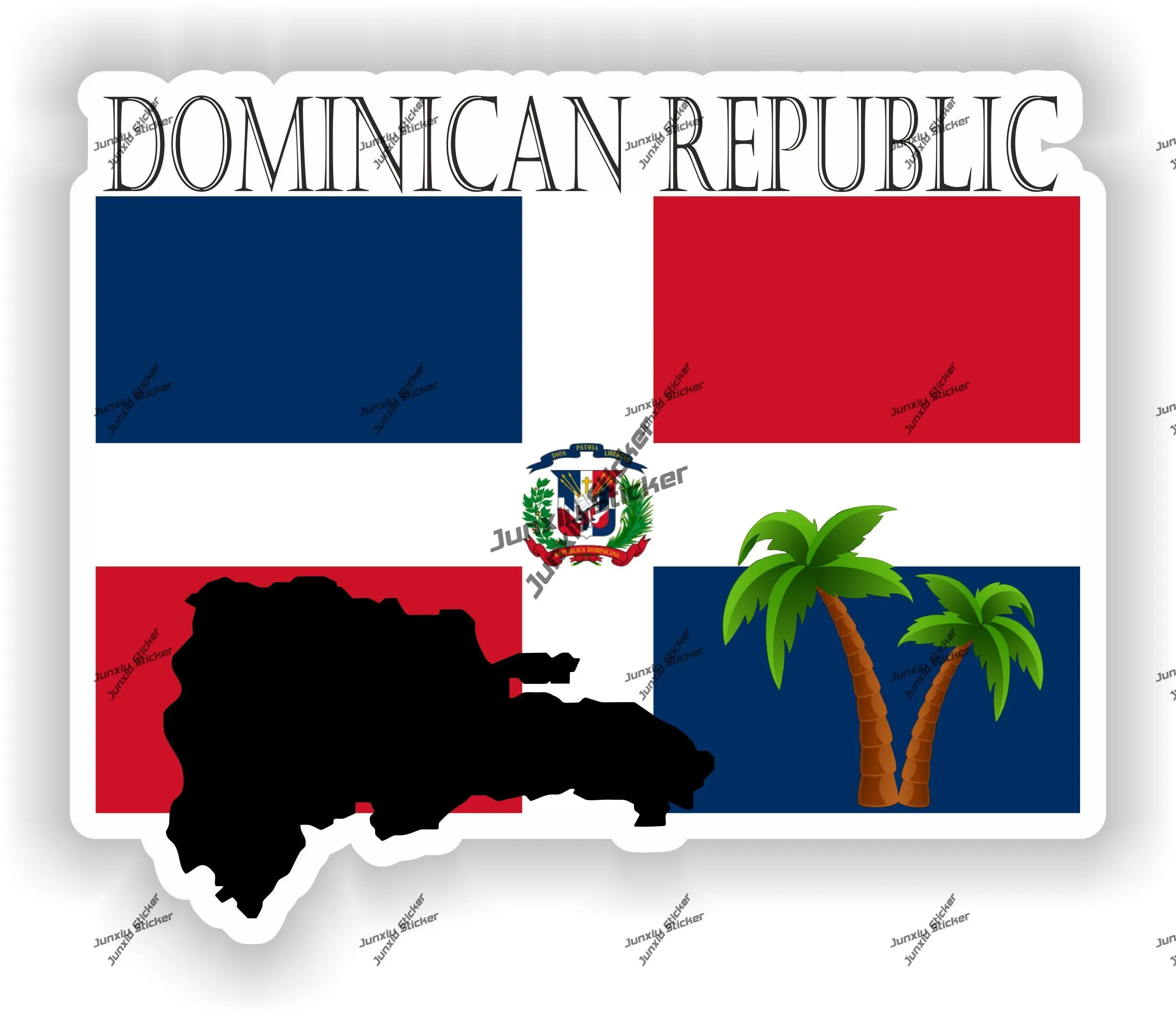 

Dominican Republic Trendy Wall Waterproof Sticker Decoration Arms Decoration Anti Resistant Wall Boat UV of Bumper Laptop Coat