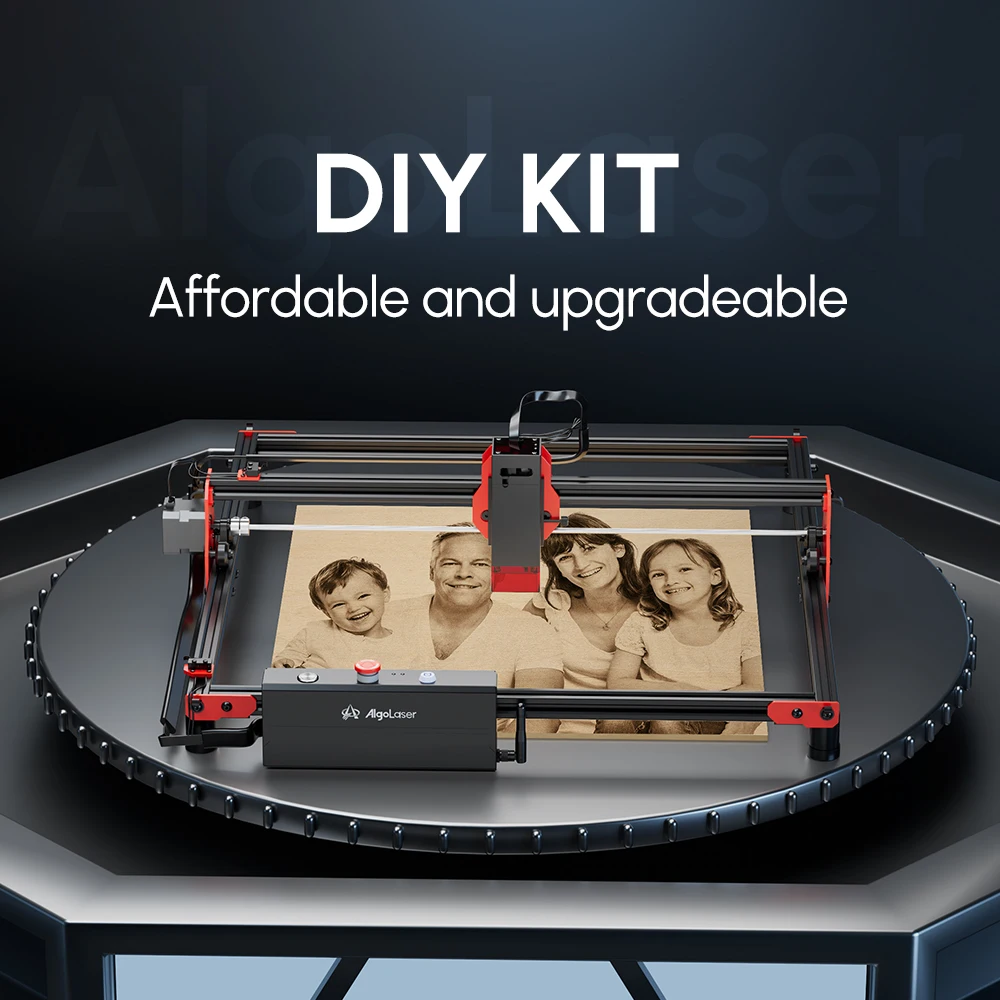 AlgoLaser DIY KIT 5 Вт лазерный гравировальный резак область машины 40x40 см поддерживает WIFI/мобильное приложение 12000 мм/мин подходит для WOOD Metal