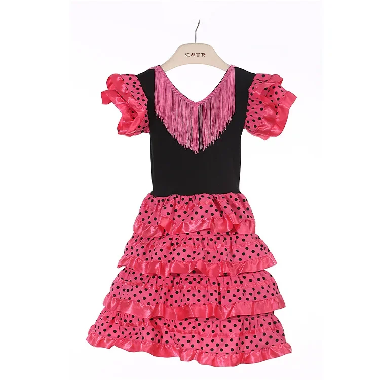 Girls Classic Flamengo Bullfight Festival dress Traditional Spanish Dance Dress