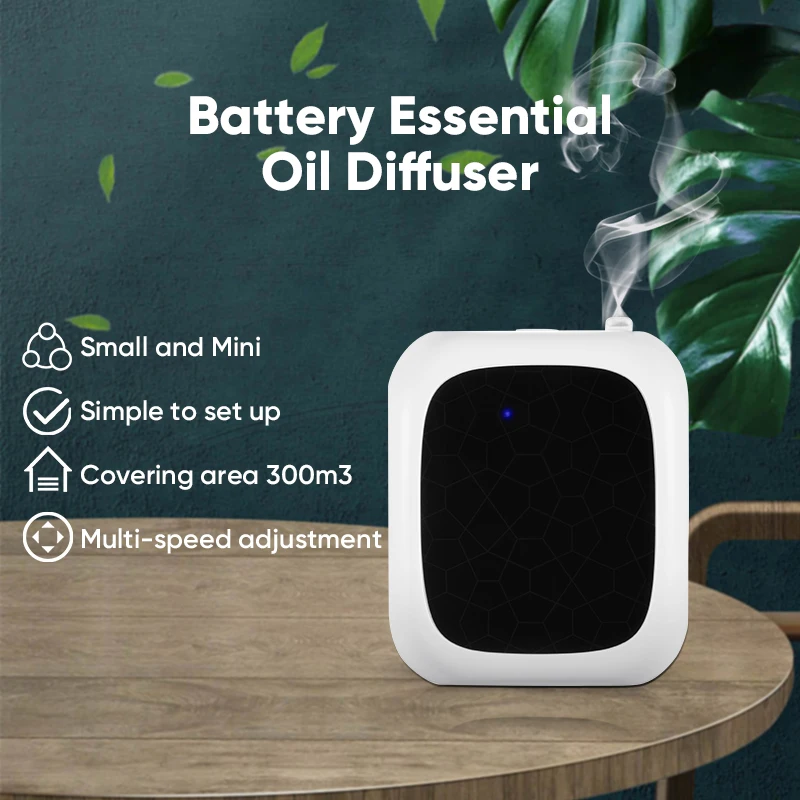 

Battery Wall Mounted Smart Essential Oil Diffuser Aroma Diffuser Timing Atomization Coverage 300m³ Scent Machine Hotel Home