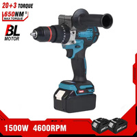 650NM Brushless Electric Drill 13MM Cordless Screwdriver Impact Drill Li-Ion Batteries Power Tool New For makita 18v battery