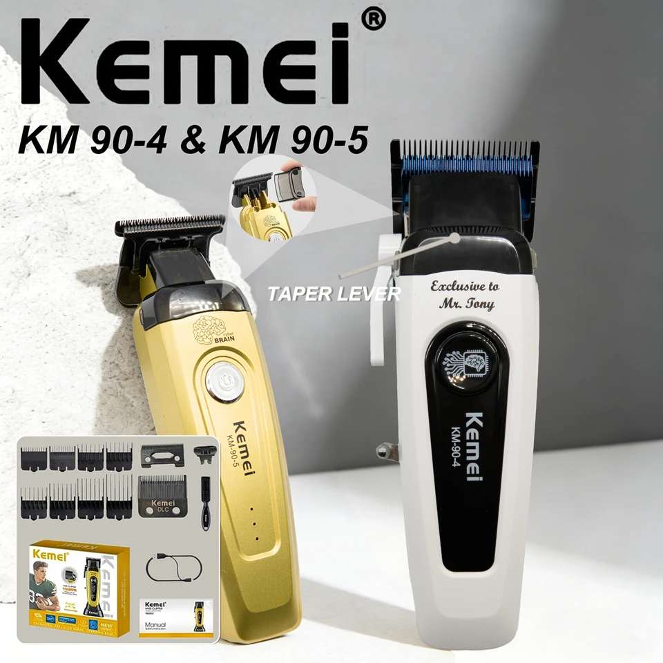 Kemei Professional 11500 RPM Hair Clipper for Barbers Rechargeable