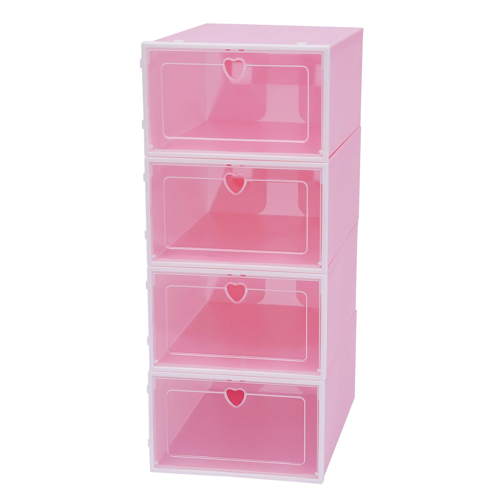 20er-Pack Transparente Schuhboxen, Harte Kunststoff-Schuhbox mit Deckel, Stapelbare Kunststoff-Schuhbox für Flache Schuhe, Sportschuhe, Farbig – Detail 17