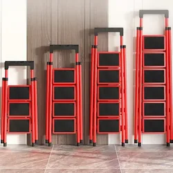 Home ladder stool folding zigzag ladder anti slip pedal ladder indoor and outdoor multifunctional portable ladder
