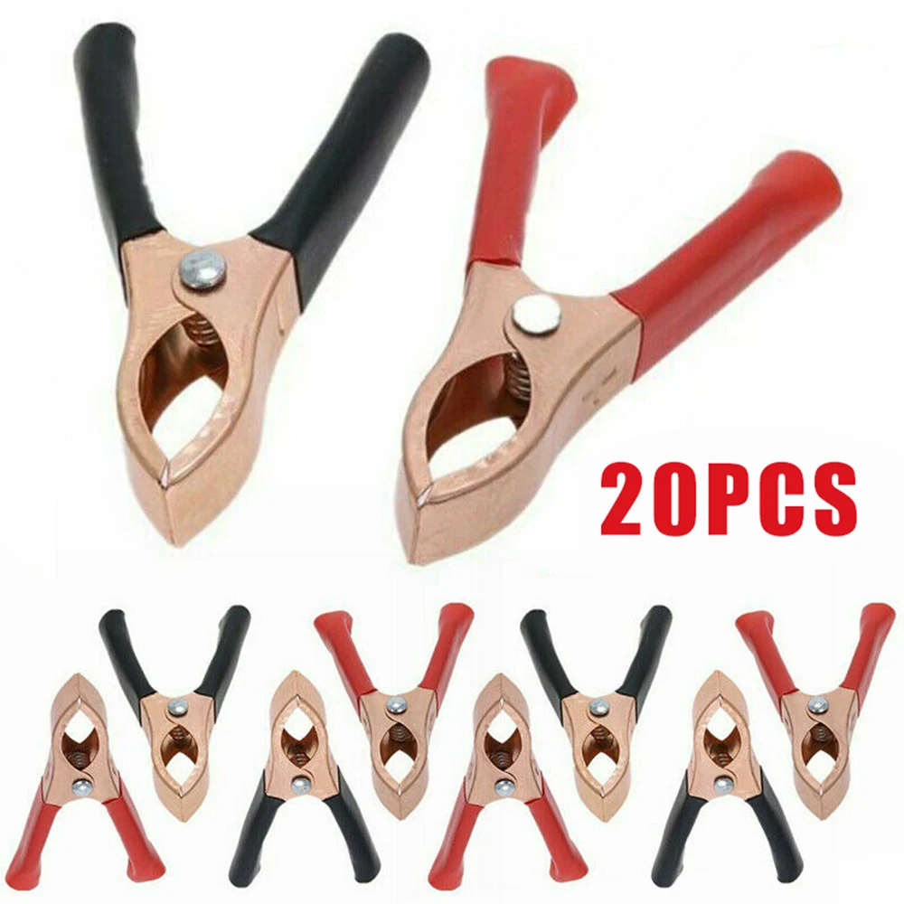 

Set of 20pcs 30A For Alligator Clip Cables for Battery Charging Reliable Clamping Force and Safe Sheath Design