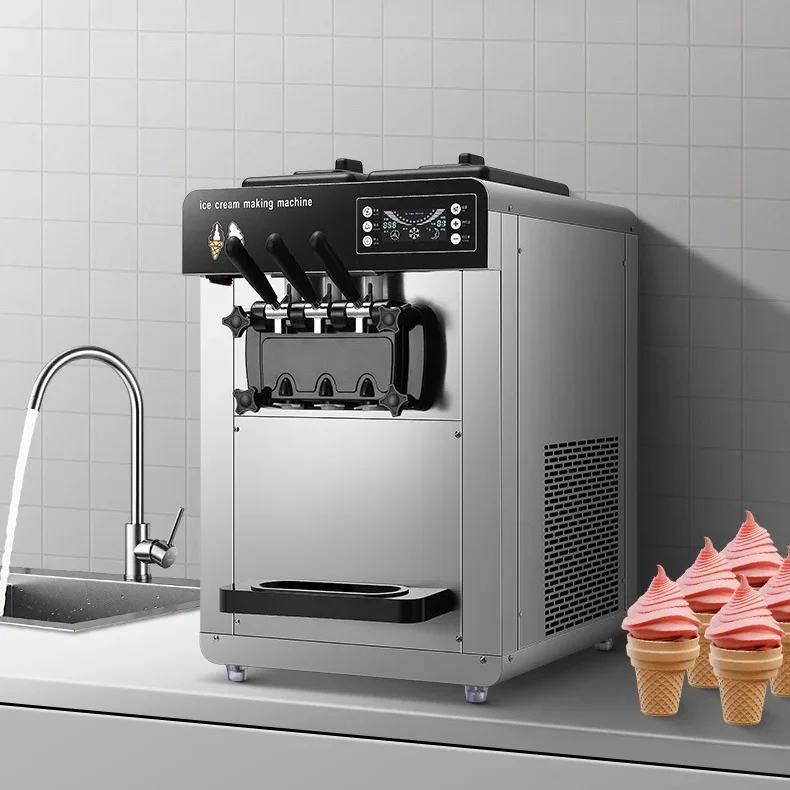 

Manufacturer Wholesale Three flavors Soft Serve Ice Creaam Machine Maker Commercial Ice Cream Machine