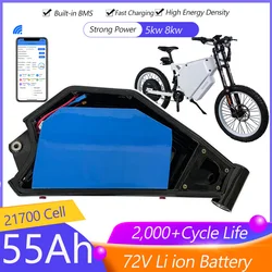 Lithium Ion Battery Pack 72v 55Ah 50Ah 550A Peak Electric Motorcycle Bike For 5000w 8000w 10kw Electric Scooter E Bike Frame