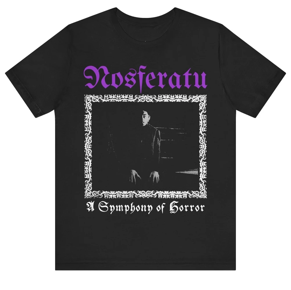 

Nosferatu: Symphony of Terror - Silent Film Retro Gothic Art T-shirt Unisex Pure Cotton All-Season Base Layer Streetwear Top