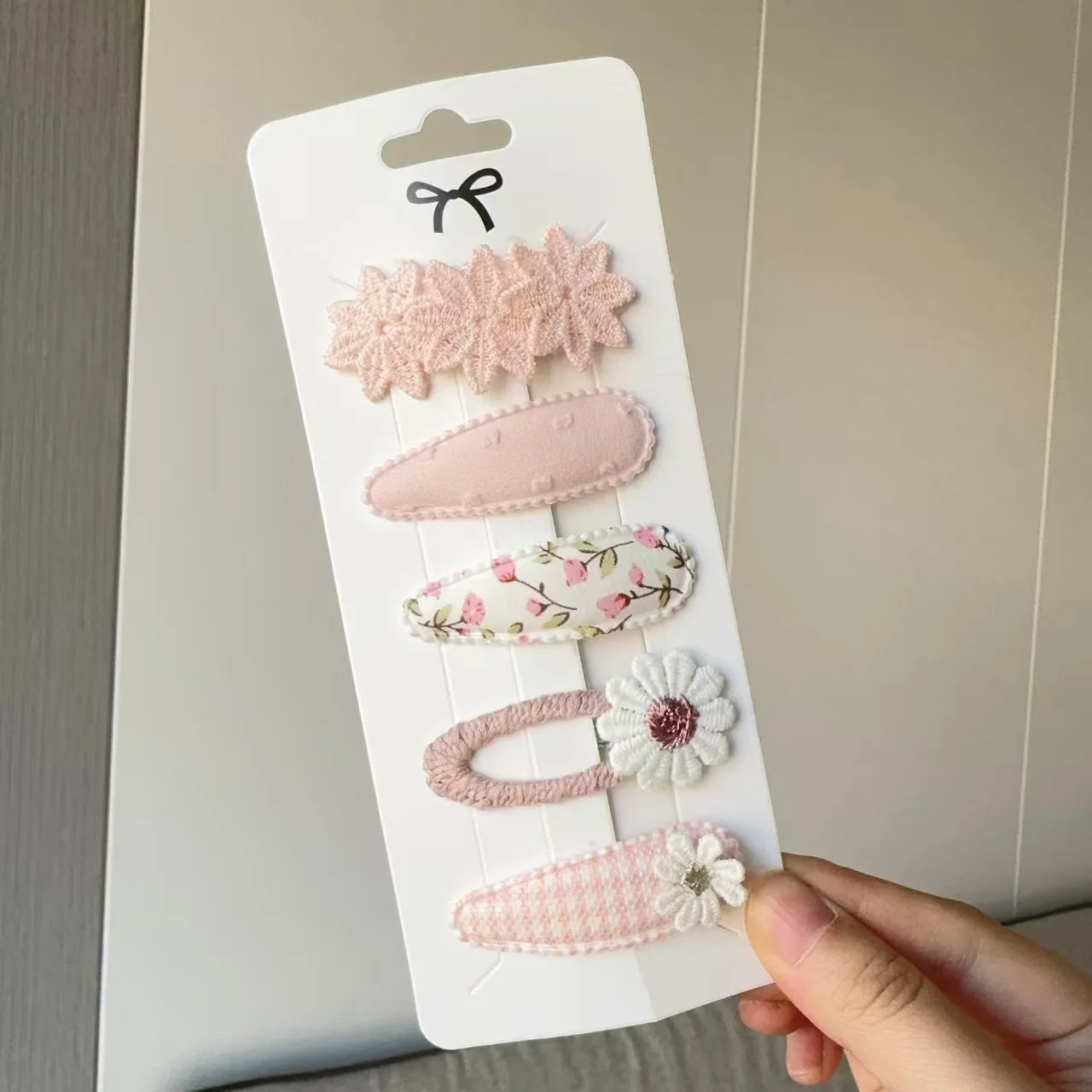 5 шт./компл., новые милые заколки для волос с однотонным цветочным узором для девочек, детские милые заколки для волос, заколки, повязка на голову, модные аксессуары для волос