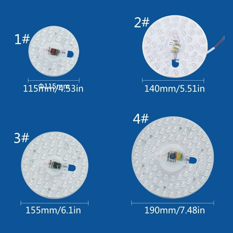 Led Ceiling Lamp Energy-saving Module Light Source Bright Constant Current Patch Lamp Disc Circular Lights Home Use