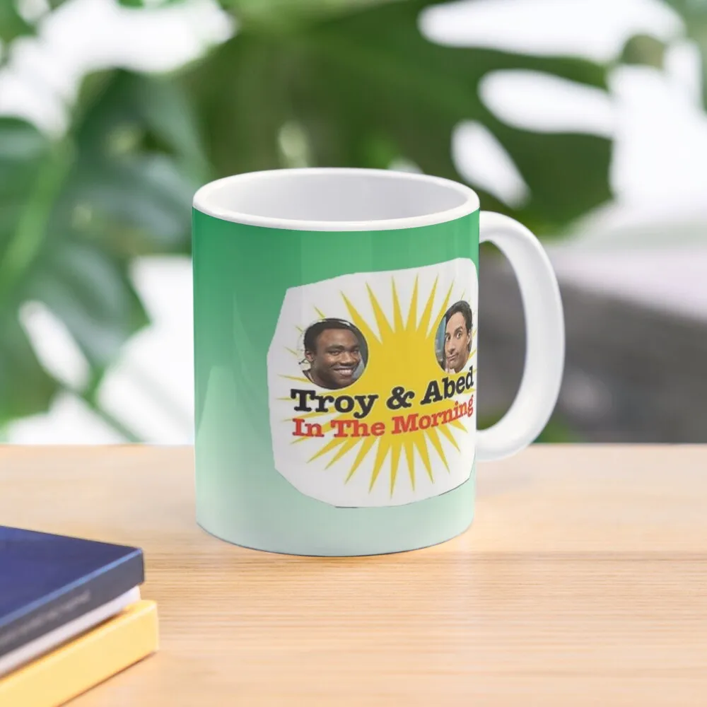 Troy And Abed In The Morning Classic  Mug Image Cup Photo Gifts Coffee Simple Picture Tea Handle Round Design Drinkware Printed