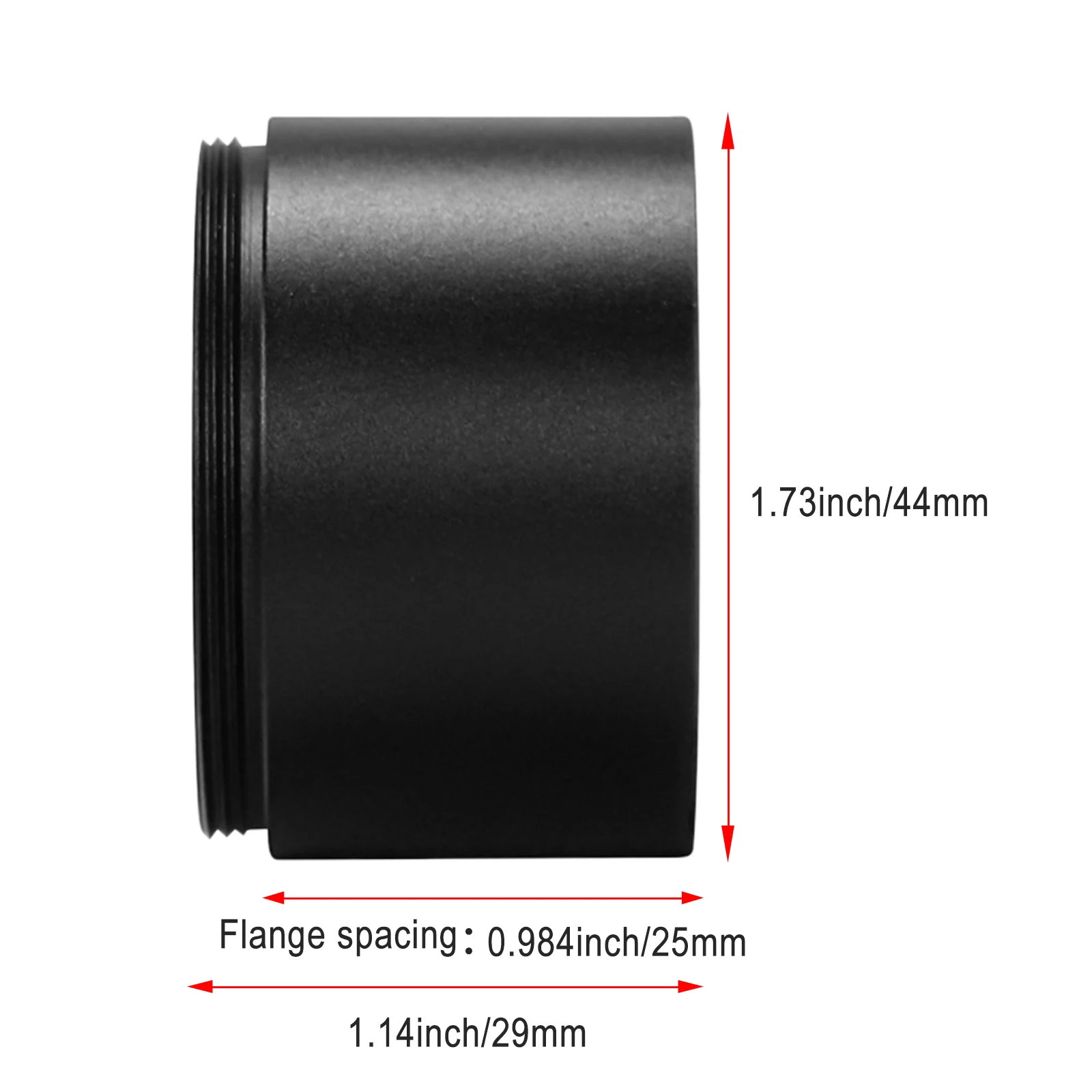 Aluminum Alloy Extension Tube for Astronomical Telescope M42x1mm Thread 25mm Photography Extension Tube