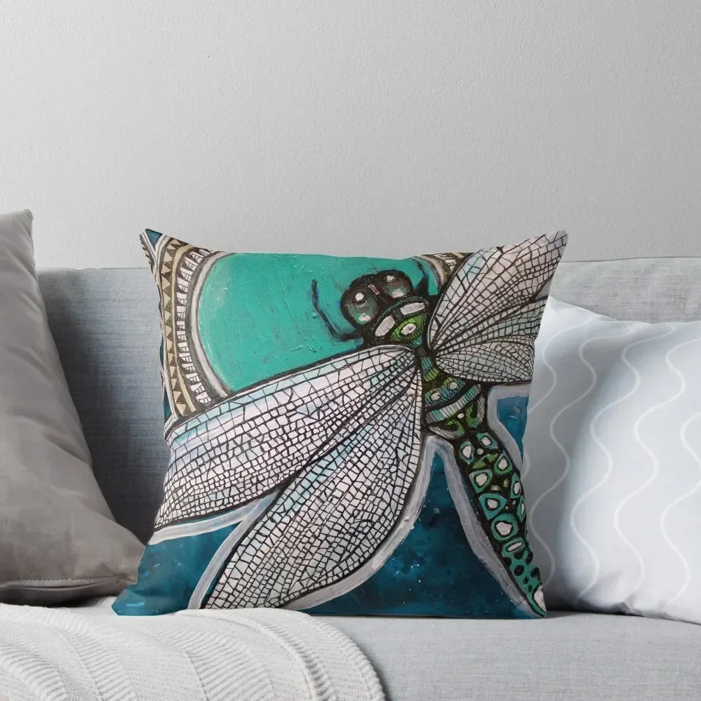 

Blue Dragonfly Throw Pillow Pillowcases Cushion Covers Sofa Decorative Cushions For Luxury Sofa pillow